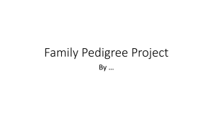 Family Pedigree Project