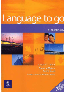 Language to go - Elementary Student's Book