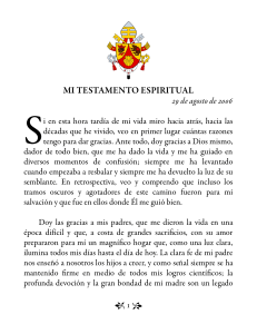 Testamento Espiritual Benedicto XVI
