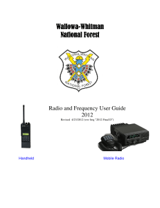 2012 Wallowa-Whitman National Forest Radio Guide