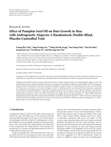 Effect of Pumpkin Seed Oil on Hair Growth in Men with Androgenetic Alopecia: A Randomized, Double-Blind, Placebo-Controlled Trial