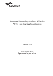 XN Series ASTM Host Interface