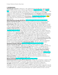 Comprehensive Exam Clinical Psychology Research Sheet