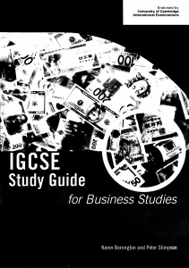 IGCSE Business Studies Study Guide