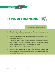 Types of finance