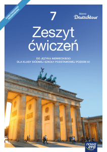 Język niemiecki, „Meine Deutschtour” 7, zeszyt ćwiczeń