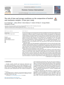 The role of time and storage conditions on composition of marijuana and hashish samples