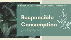 Business ethics & Corporate social responsibity