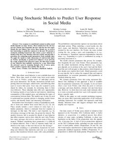 Using Stochastic Models to Predict User Response