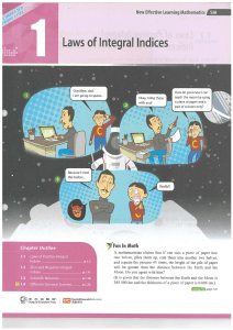 3A01 Laws of integral indices