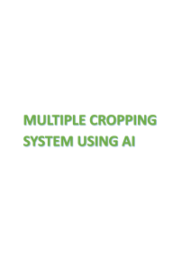 MULTIPLE CROPPING SYSTEM USING AI report 1