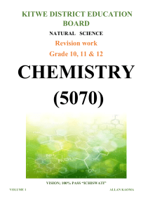 chemistry(5070) Grade 10 -12