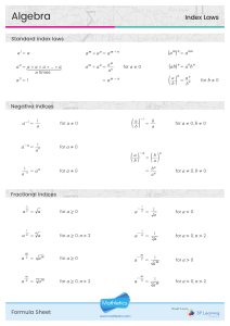 Formula Sheets