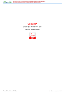 CompTIA Security+ SY0-601 Exam Questions