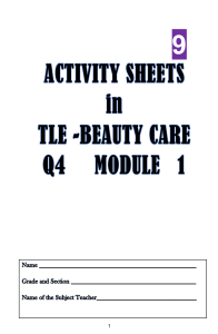 activity sheets  grade 9 q4 module 1-Beauty Care