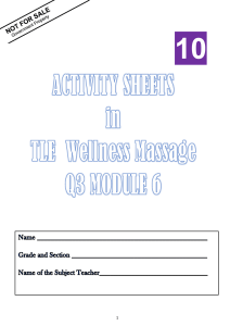 activity sheets for Tle10 Q3mod6 apply wellness  massage techniques emelyn bandong