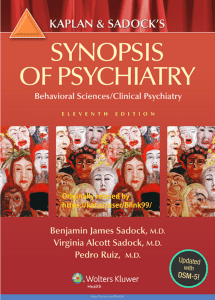 Kaplan & Sadock's Synopsis Of Psychiatry -11E -TruePDF- -UnitedVRG-