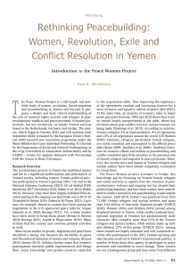 Rethinking peacebuilding: women, revolution, Exile and conflict resolution in Yemen