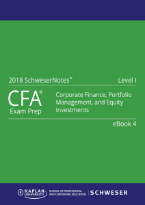 CFA 2018 Level 1 Schweser Notes Book
