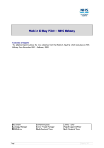 NHS Orkney Mobile x-ray pilot - final report