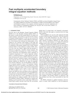 Fast multipole accelerated boundary integral equation methods