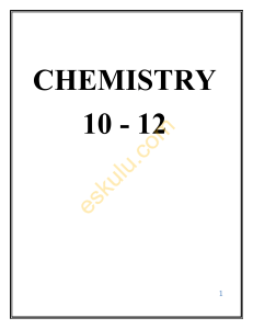 Chemistry 10 to 12 Notes 2nd ed