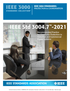 IEEE-Std-3004.7-2021, IEEE Recommended Practice for Conductor Protection in Industrial and Commercial Power Systems