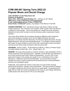 COM 400-001 Spring 2022-23 Popular Music and Social Change(1)