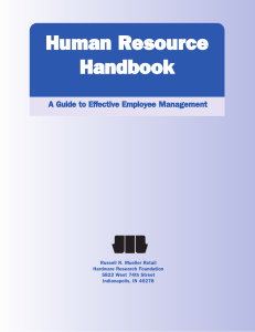 Human Resource Handbook Guide to Effective Employee Management (2008)