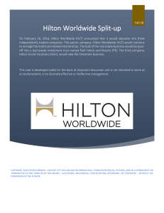 hilton worldwide split