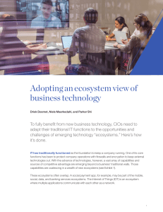Adopting an ecosystem view of business technology