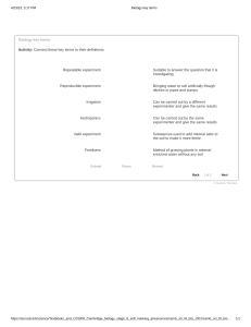 Biology key terms