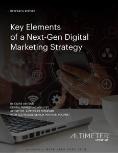 Key element of next gen digital marketing strategy 