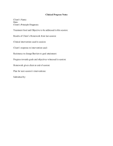 Clinical Progress Notes based on Initial Assessment Treatment Plan 6-28-14