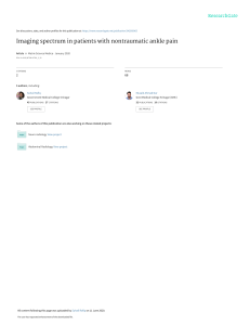 Imaging Spectrum in Nontraumatic Ankle Pain