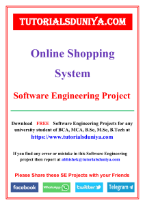 Online Shopping System - TutorialsDuniya