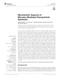 Microbe-mediated nanoparticle synthesis 