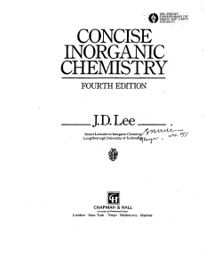 J.D. Lee  Concise Inorganic Chemistry (4th Edition)