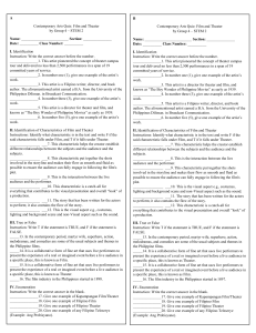 Contemporary Arts Quiz: Film and Theater