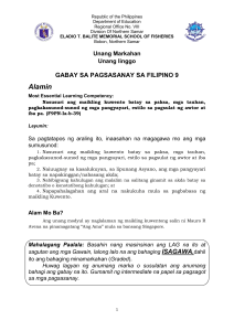 FILIPINO 9 LAG - Week1 modyul1