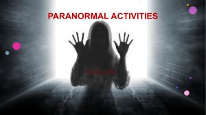 PARANORMAL ACTIVITIES roll 0099