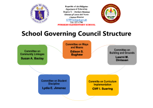 School Governing Council Structure