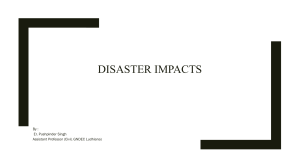 Disaster impacts
