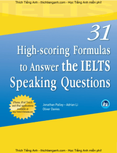 31 High-Scoring Formulas to Answer Every IELTS Speaking Question (non edi)