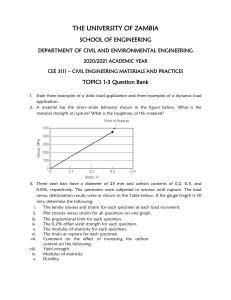 CEE 3111 Question Bank - 2023