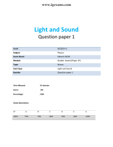 11.1 - light and sound  1p  - edexcel igcse physics qp
