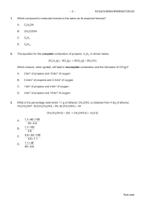 Chemistry paper 1 HL