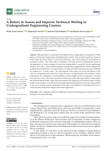 A Rubric to Assess and Imporve Technical Writing in Undergraduate Engineering Courses