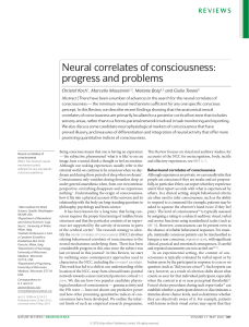 Neural correlates of consciousness: progress and problems