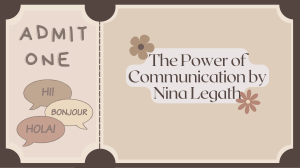 nina legath the power of communication
